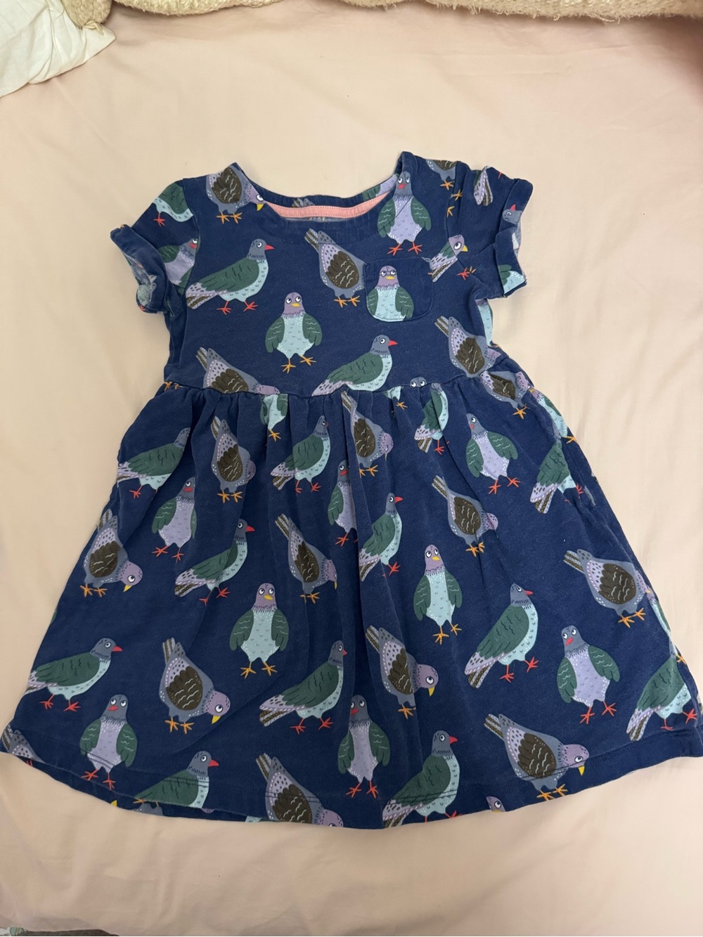 Mini Boden Pigeon Dress - Cute Short Sleeve Skater Dress